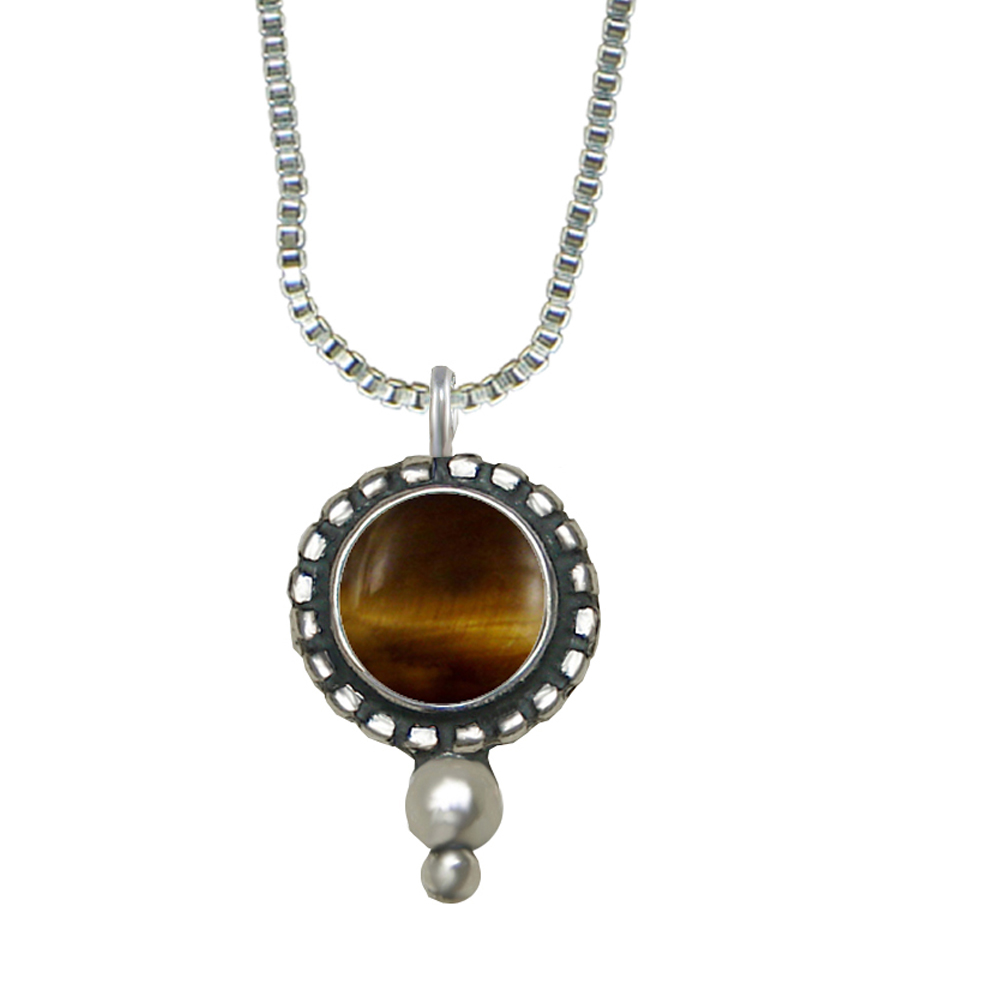 Sterling Silver Little Tiger Eye Pendant Necklace